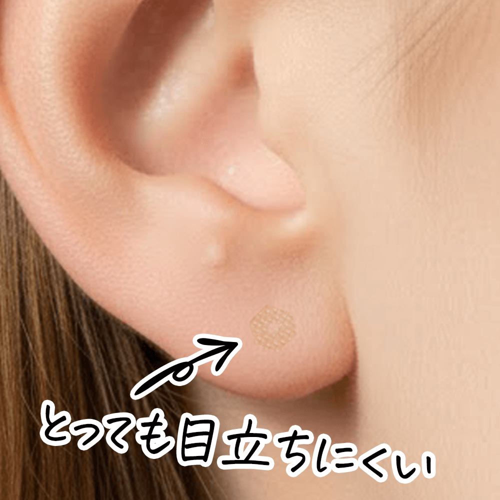 貴宝石つぼシール（透明タイプ）小サイズ・スリムシート 耳つぼ
