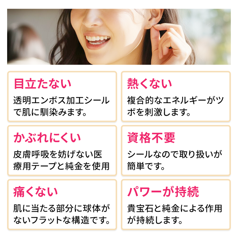 貴宝石つぼシールの使用方法